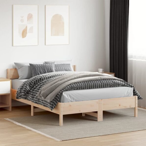 vidaXL Posteľ s matracom 120x200 cm borovicový masív – Obrázok 3