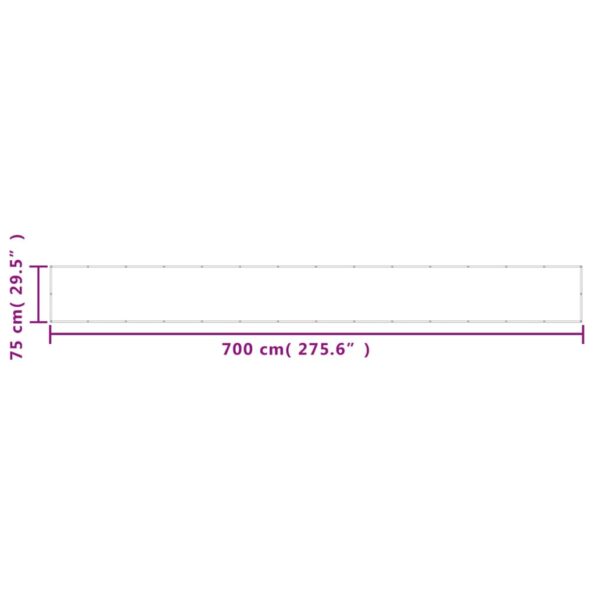 vidaXL Balkónová zástena antracitová 75x700 cm 100 % polyester oxford – Obrázok 6