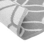 vidaXL Vonkajší koberec sivý Ø120 cm PP – Obrázok 5