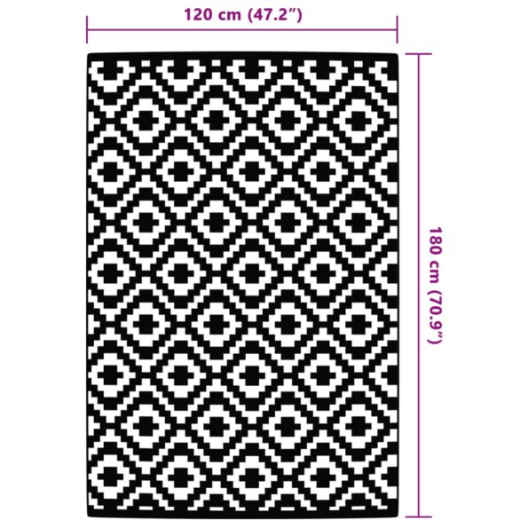 vidaXL Vonkajší koberec ARAKIL sivý 120x180 cm PP – Obrázok 6