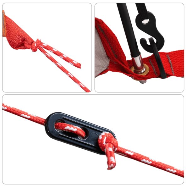 vidaXL Kempingový stan tunelový 1 osoba sivo-oranžový vodeodolný – Obrázok 11