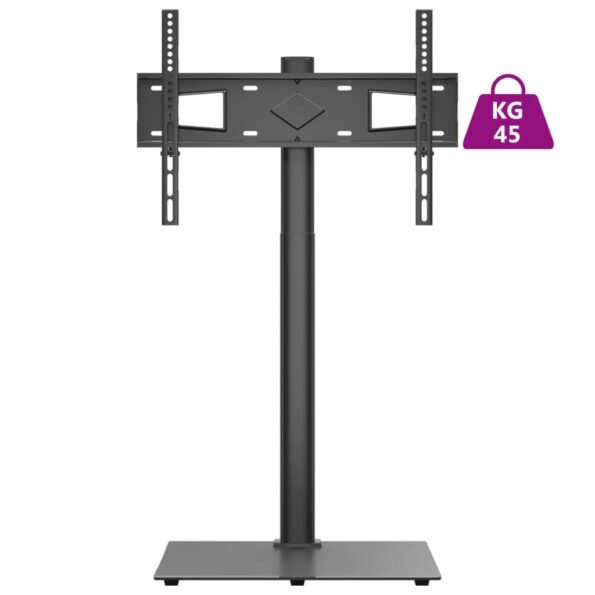 vidaXL Rohový TV stojan 1-vrstvový pre 32-65 palcov čierny – Obrázok 9