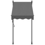 vidaXL Zaťahovacia markíza antracitová 100x150 cm látka a oceľ – Obrázok 3