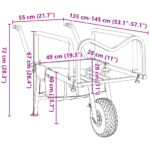 vidaXL Rybársky vozík zelený s kolieskom práškovaná oceľ – Obrázok 12