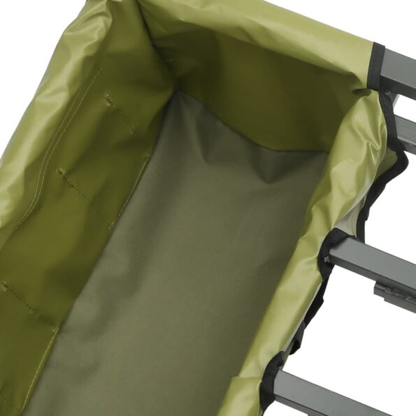 vidaXL Rybársky vozík zelený s kolieskom práškovaná oceľ – Obrázok 9