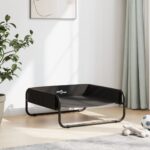 vidaXL Vyvýšený pelech pre psov antracitový oxfordská látka a oceľ – Obrázok 3