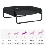 vidaXL Vyvýšený pelech pre psov antracitový oxfordská látka a oceľ – Obrázok 10