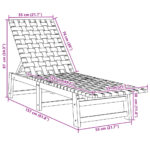 vidaXL Lehátko červené masívna akácia a látka – Obrázok 8