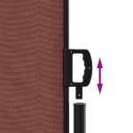 vidaXL Zaťahovacia bočná markíza, hnedá 200x500 cm – Obrázok 6