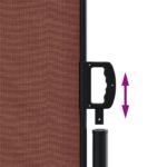 vidaXL Zaťahovacia bočná markíza hnedá 200x600 cm – Obrázok 6