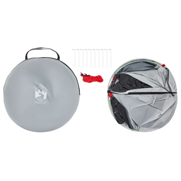 vidaXL Plážový stan 2 osoby sivý vyskakovací vodotesný – Obrázok 9