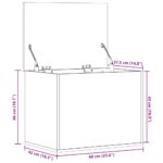 vidaXL Úložný box čierny 60x42x46 cm kompozitné drevo – Obrázok 11