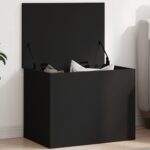 vidaXL Úložný box čierny 60x42x46 cm kompozitné drevo