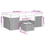 vidaXL 7-dielna záhradná sedacia súprava a vankúše béžová polyratan – Obrázok 3