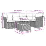 vidaXL 6-dielna záhradná súprava pohoviek s vankúšmi čierna polyratan – Obrázok 10