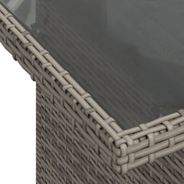 vidaXL 9-dielna záhradná súprava pohoviek s vankúšmi sivá polyratanová – Obrázok 9