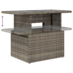 vidaXL 10-dielna záhradná sedacia súprava s vankúšmi polyratanová sivá – Obrázok 8