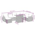 vidaXL 9-dielna záhradná súprava pohoviek s vankúšmi béžová polyratan – Obrázok 3