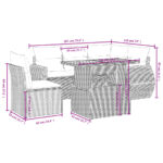 vidaXL 6-dielna záhradná súprava pohoviek s vankúšmi béžová polyratan – Obrázok 3
