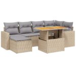 vidaXL 11-dielna záhradná sedacia súprava s podložkami polyratan sivá – Obrázok 2