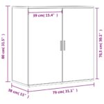 vidaXL Komody 2 ks biele 79x38x80 cm kompozitné drevo – Obrázok 10