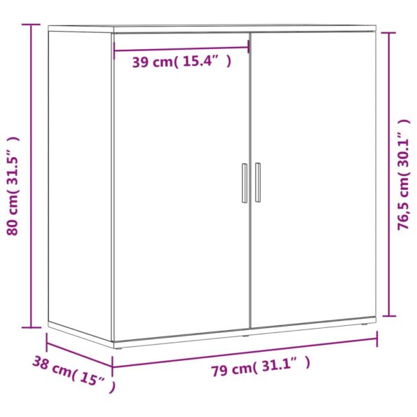 vidaXL Komody 2 ks biele 79x38x80 cm kompozitné drevo – Obrázok 10