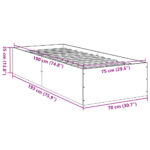 vidaXL Posteľný rám biely 75x190 cm kompozitné drevo – Obrázok 10