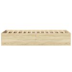 vidaXL Posteľný rám bez matraca dub sonoma 75x190 cm kompozitné drevo – Obrázok 5
