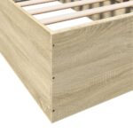 vidaXL Posteľný rám bez matraca dub sonoma 75x190 cm kompozitné drevo – Obrázok 8