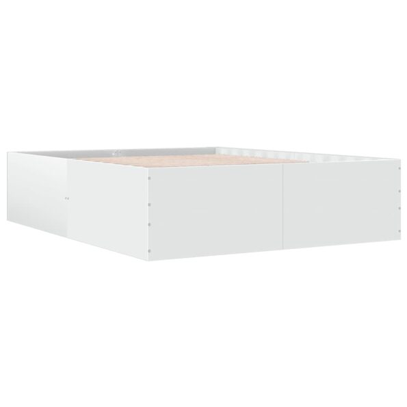vidaXL Posteľný rám biely 160x200 cm kompozitné drevo – Obrázok 2