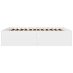 vidaXL Posteľný rám biely 160x200 cm kompozitné drevo – Obrázok 5