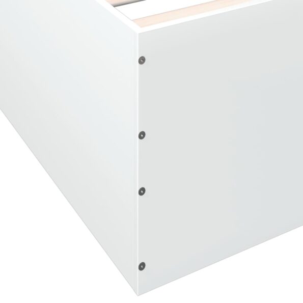 vidaXL Posteľný rám biely 160x200 cm kompozitné drevo – Obrázok 8
