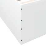 vidaXL Posteľný rám biely 90x190 cm kompozitné masív – Obrázok 8