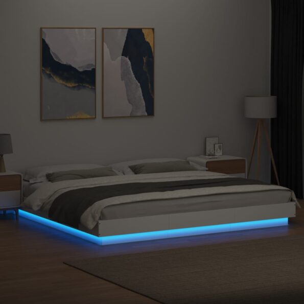 VXL8721102617157_g_en_hd_1.jpg vidaXL Posteľný rám s LED svetlami biely 180x200 cm kompozitné drevo – Obrázok 3