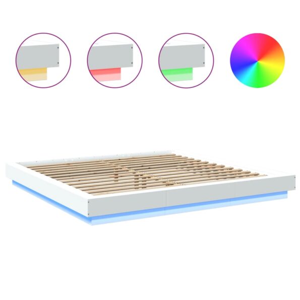 VXL8721102617157_g_en_hd_6.jpg vidaXL Posteľný rám s LED svetlami biely 180x200 cm kompozitné drevo – Obrázok 8