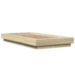 vidaXL Posteľný rám dub sonoma 75x190 cm kompozitné drevo – Obrázok 2