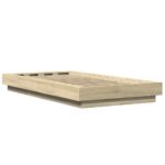 vidaXL Posteľný rám dub sonoma 75x190 cm kompozitné drevo – Obrázok 6