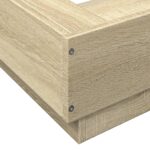 vidaXL Posteľný rám dub sonoma 75x190 cm kompozitné drevo – Obrázok 7