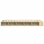 vidaXL Posteľný rám dub sonoma 90x190 cm kompozitné drevo – Obrázok 5