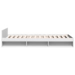 vidaXL Posteľný rám so zásuvkou biely 75x190 cm kompozitné drevo – Obrázok 5