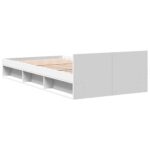 vidaXL Posteľný rám so zásuvkou biely 75x190 cm kompozitné drevo – Obrázok 6