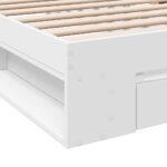 vidaXL Posteľný rám so zásuvkou biely 75x190 cm kompozitné drevo – Obrázok 8
