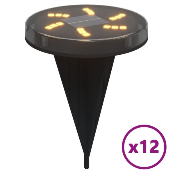 VXL8721102632907_a_en_hd_1.jpg vidaXL Solárne zemné svietidlá s hrotmi vonkajšie 12 ks teplé biele – Obrázok 2