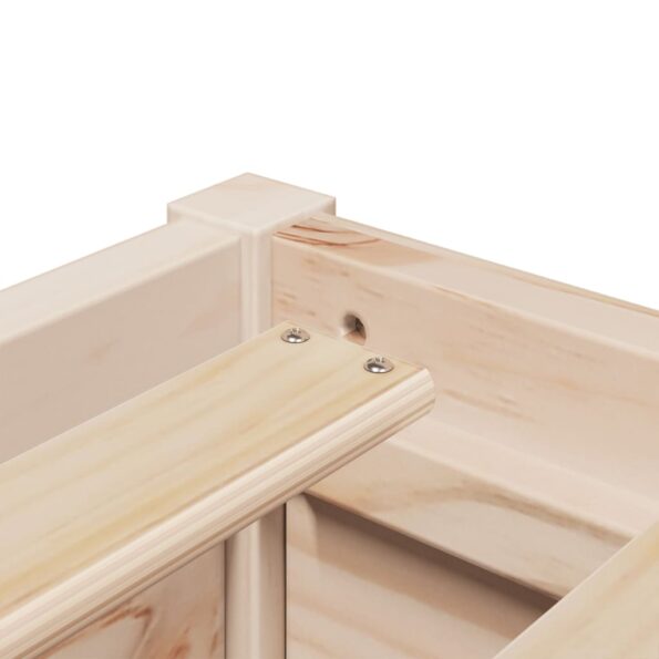 vidaXL Posteľný rám 90x190 cm borovicový masív – Obrázok 7