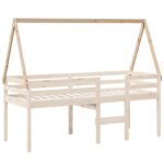 vidaXL Strecha na detskú posteľ 209x85,5x88 cm borovicový masív – Obrázok 3