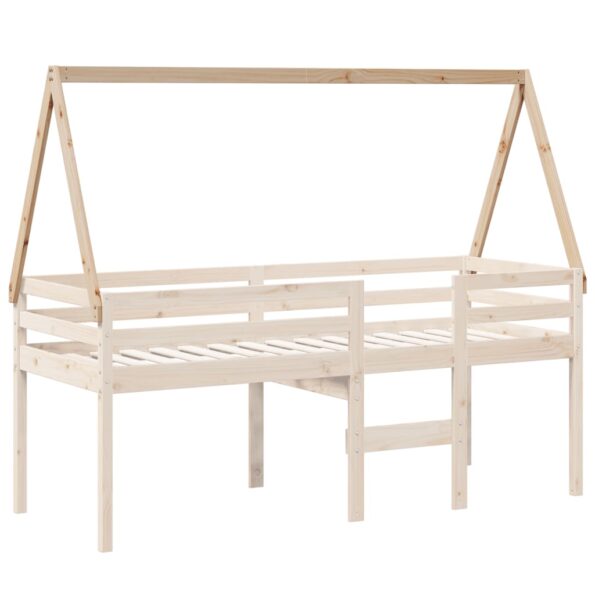 vidaXL Strecha na detskú posteľ 209x85,5x88 cm borovicový masív – Obrázok 3