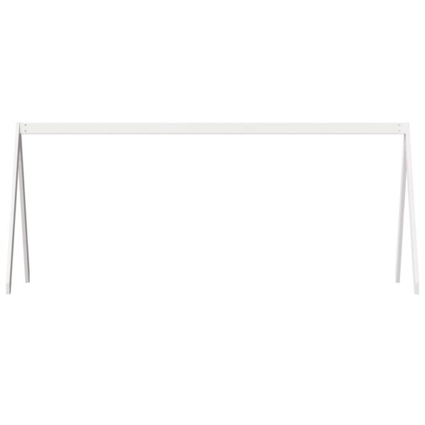 vidaXL Strecha na detskú posteľ biela 209x85,5x88 cm borovicový masív – Obrázok 4