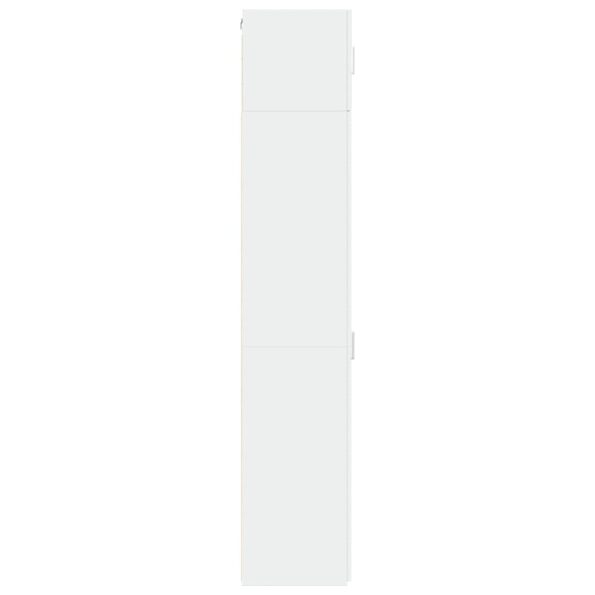 vidaXL Úzka úložná skrinka biela 30x42,5x225 cm kompozitné drevoÚ – Obrázok 7