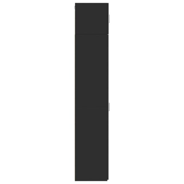 vidaXL Úzka úložná skrinka čierna 30x42,5x225 cm kompozitné drevo – Obrázok 7