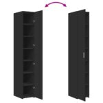 vidaXL Vysoká skrinka, čierna 30x42,5x185 cm, kompozitné drevo – Obrázok 7